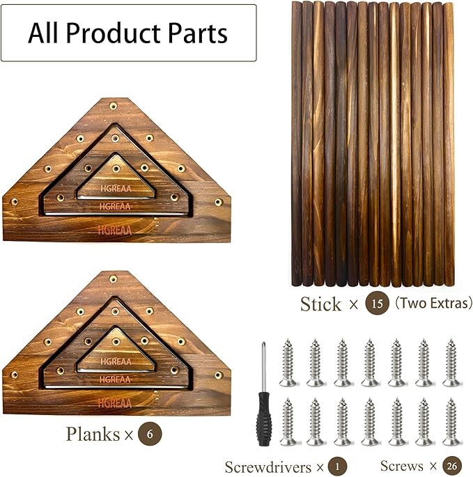 Chicken Perch 3 Pack Chick Toys Wooden Roosting Bar Chicken Coop Accessories for Brooder Training Perch for Baby Chick, Bird Parrot Easy to Assemble and Clean
