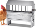 Automatic Chicken Waterer, Metal Chicken Waterer Dispenser Poultry Waterer No Waste Adjustable Height Chicken Watering System with Float Valve for Duck Pigeon Goose Turkey