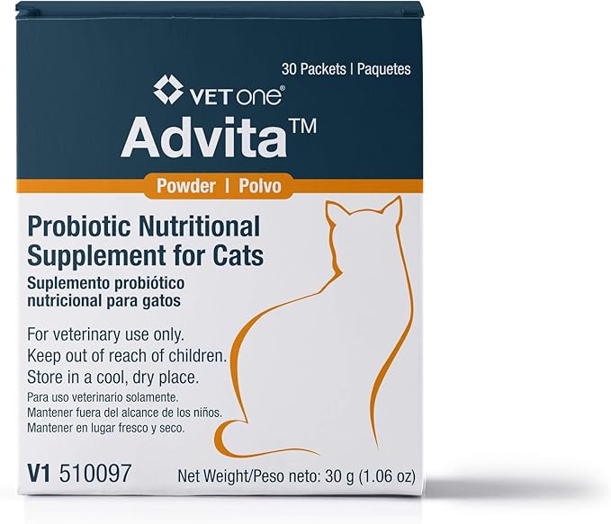 VetOne Advita Powder Probiotic Nutritional Supplement for Cats - 30 (1 gram) packets