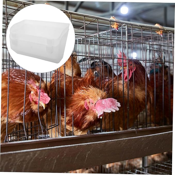 2pcs Hanging Chicken Feeder Basin Lightweight Food Holder for Poultry Easy to Clean Prevents Waste Suitable for Chickens Pigeons More Farm Settings