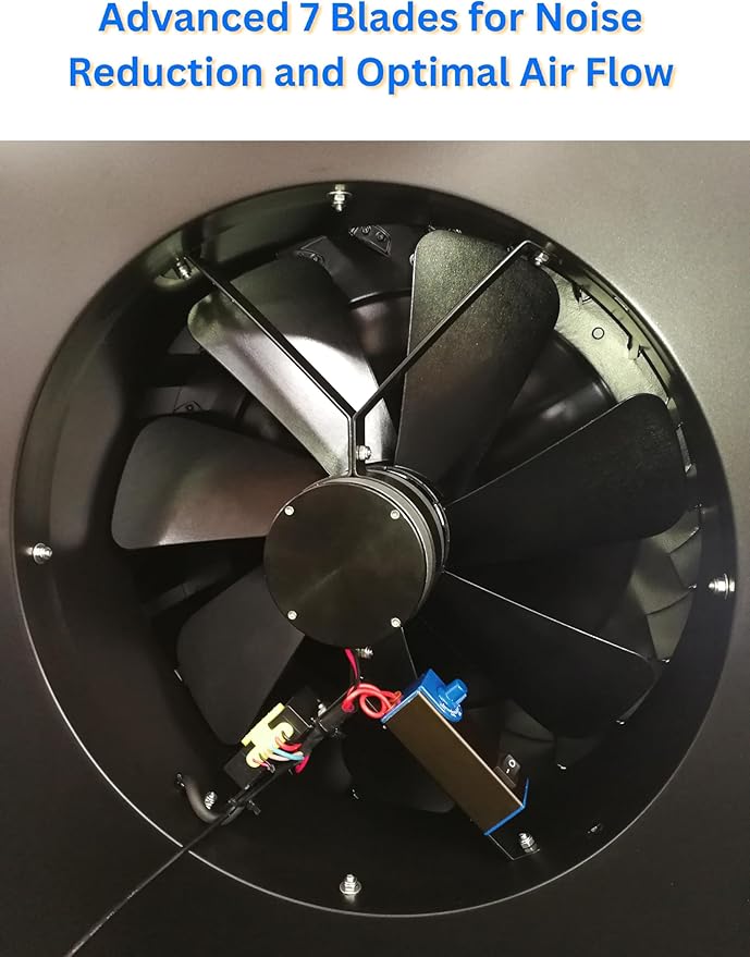 iLIVING 14" HYBRID Smart Thermostat Solar Roof Attic Exhaust Fan, 40-Watt, 1150 CFM, Cools up to 2900 Sq.Ft. Coverage Area, Black