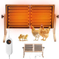 Aivituvin Foldable Chicken Coop Heater for Winter, 120w Large Size Waterproof Chicken Heater for Coop, Radiant Heat Chicks Coop Heater with 2 Heating Plates, Adjustable Temp 70~190℉ (Natural Wood)