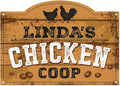 Personalized Chicken Coop Sign, Custom Name Farmhouse Backyard Décor For Sign, 10x14 Inches, Rust Free .040 Aluminum, Fade Resistant, Made in USA by Sigo Signs