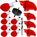 Automatic Chicken Feeder and Waterer Set, 8 Pack Chicken Waterer Cups and 4 Pack Chicken Feeders, DIY Large Chicken Water Feeder, Suitable for Various Poultry, with Mounting Hole Opener