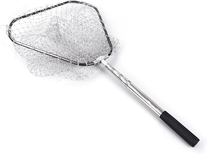 Chicken Catching Net Bird Net with Telescoping Pole, Strong Stainless Handle Full Extended to 48 Inches