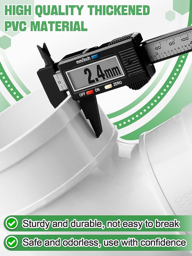 2 Set Automatic Chicken Feeder No Waste - 13 Pounds Large Capacity Heavy Duty PVC Pipe Hanging Chicken Feeder, Poultry Gravity Feed Port for Chicken Long Feeding