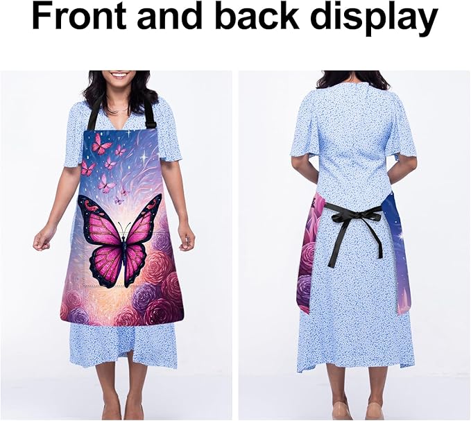 Apron Adjustable Waterproof with Two Deep Pockets Wowen men for Summer BBQ Pool Parties & Resorts