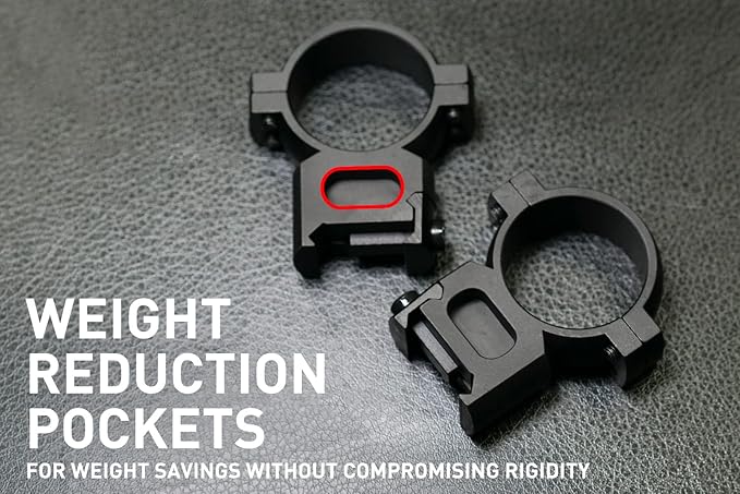 Monstrum Predator High Performance 7075 Aluminum Scope Rings | Picatinny Base | 30 mm | Low Profile