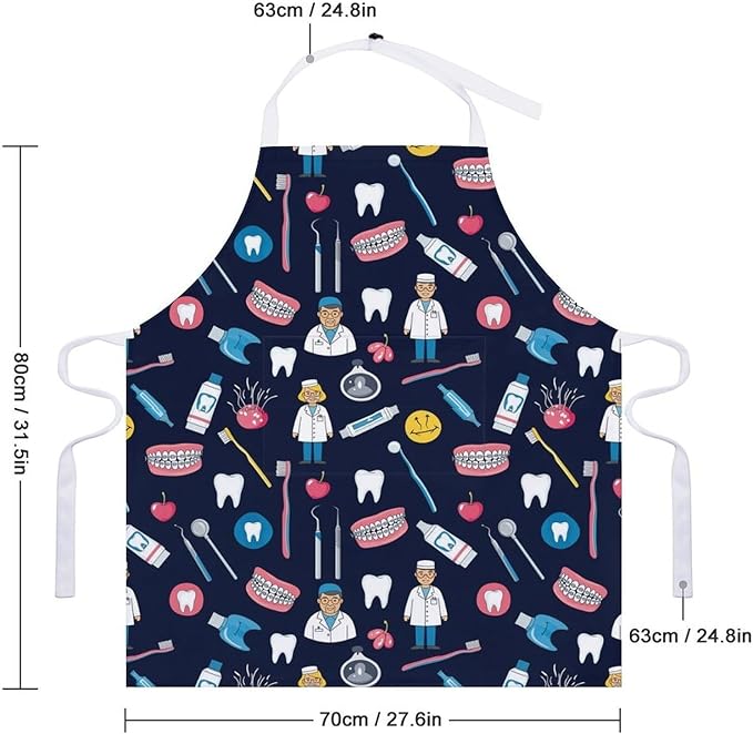 Chef Bib Apron for Restaurant, Anti-Stain with Pocket Adjustable, Cooking Dishwashing Lab Use