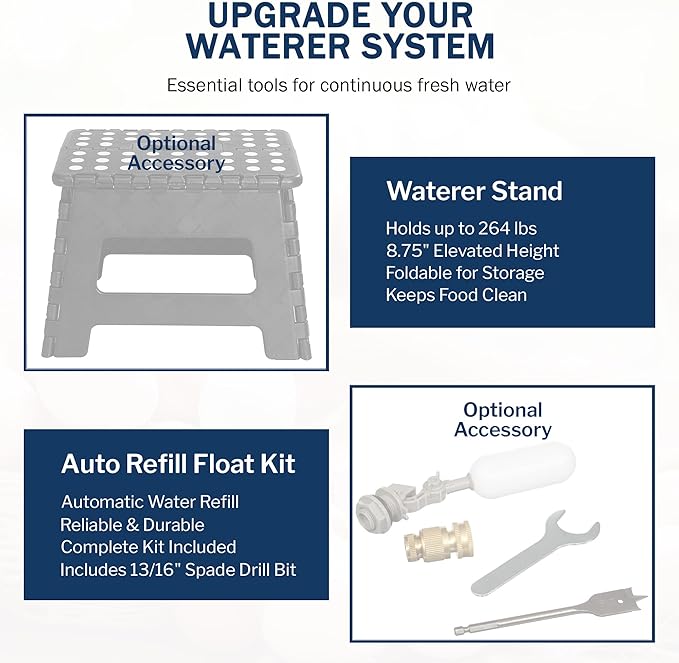 Noble Nest 5 gal. Nipple Waterer (5 Nipple, Side Waterer, No Stand)