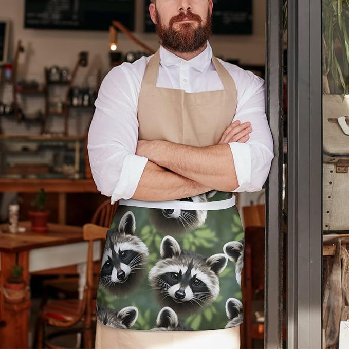 Server Apron with 3 Pockets Waist Waiter Waitress Half Apron Short Aprons