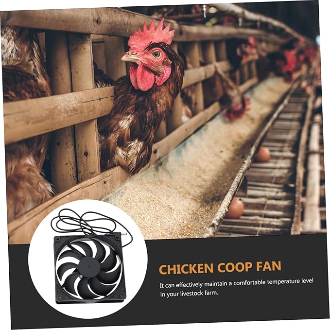 BESPORTBLE 1 Set Solar Powered Fan for Chicken Coop Fan for Pet House Greenhouse Doghouse and Rv Solar Panel Ventilation System for Outdoor Use