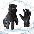 Vgo... 1 Pair 0℃/32℉ Goat Leather Outdoor Glove,Winter Warm Gloves,Cold Weather Driving Gloves,Windproof(Size L, Black, GA2152F)