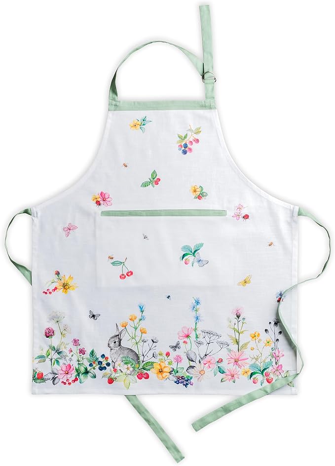 Maison d' Hermine 100% Cotton Apron for women with Pocket Kitchen Chef Apron for Men Cooking Easter Decorations