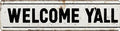 Welcome Y’All Metal Sign 4x16in Southern Style Plaque for Porch Farmhouse Living Room Wall Home Decor Gift