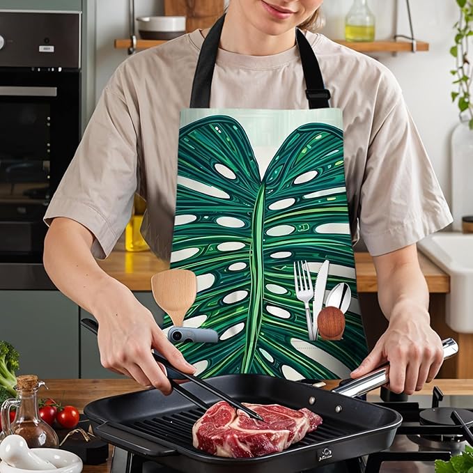 Apron Adjustable Waterproof with Two Deep Pockets Wowen men for Summer BBQ Pool Parties & Resorts