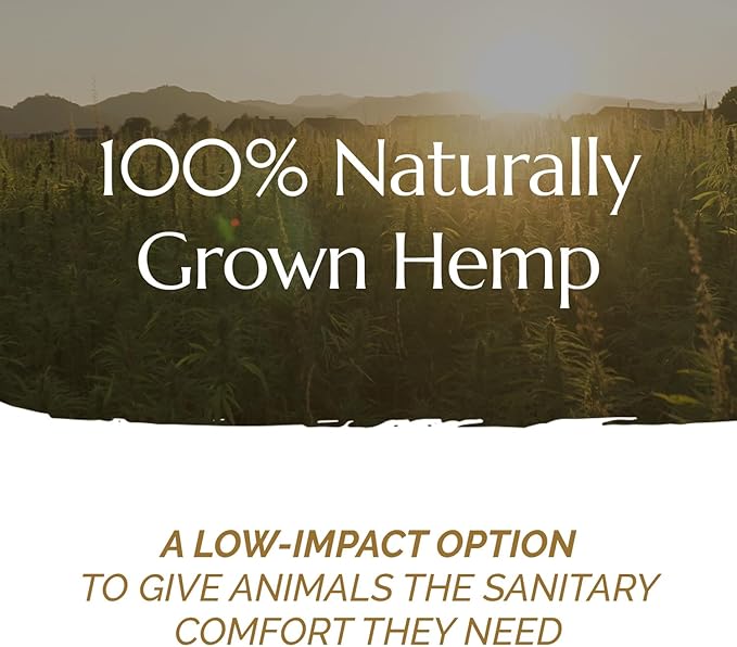 AubiZoo High Grade Small Animal Hemp Bedding, Ultra Absorbent Blend of Hemp Pieces Designed for The Comfort of Pets: Rat Cage, Guinea Pig, Bunny Rabbit, Reptile Terrarium, Bird, Easy Size 7kg 15.4lb