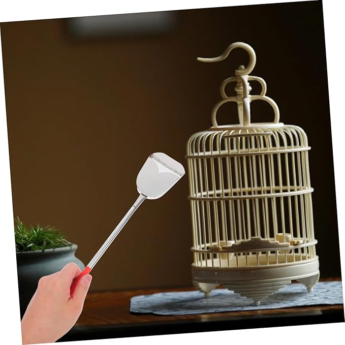2pcs Bird Cage Cleaning Brush Set Droppings Shovel Essential Cleaning Tools for Bird and Small Animal Cages Sturdy and Effective PET Accessories