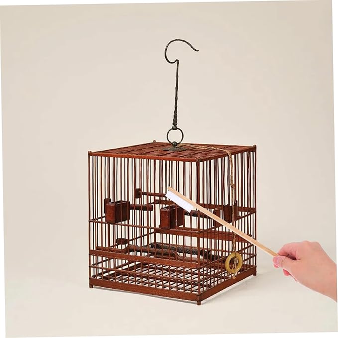 Totority 2pcs Bird Cage Cleaning Brush Set Droppings Shovel Tools Birdcage Accessories