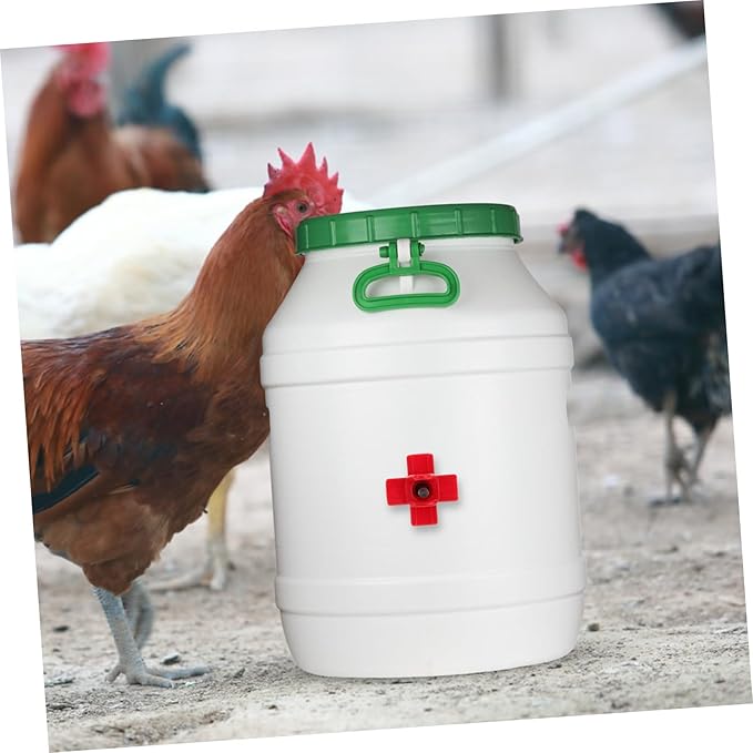 SUPVOX 12 Set Poultry Water Feed Nipples Leakproof Automatic Chicken Waterer System with Drill Bit for Easy Installation Durable and Washable Design for Chickens and Poultry Care