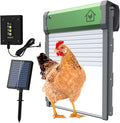 Ymiko Automatic Chicken Coop Door, Solar Powered Chicken Door with Timer Light Sensor Remote Control Manual Mode, with Anti Pinch Design for Poultry Safety