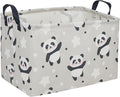 Kids Basket Panda Storage Bins for Girls Rectangular Baby Gift Baskets Cute Toy Storage Bin Box Organizer Book Shelf Basket Sports Balls Room Decor(Panda)