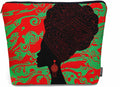 Women Cosmetic Bag African Woman, Sexy African Woman Ethnic Turban Red Cute Makeup Bag For Purse Cosmetic Travel Bag For Toiletries Makeup Storage Bag Flax Skincare Bag Make Up Pouch Bags