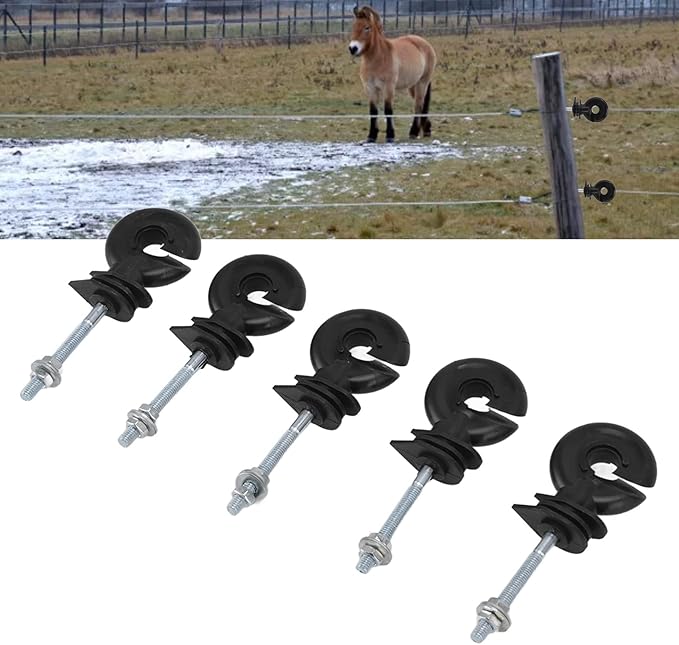 100pcs Electric Fence Insulators, Wood Post Insulator, Power Grid System Husbandry Fence Insulator, Fence Insulator Kit, Electric Fence Accessories for Farm