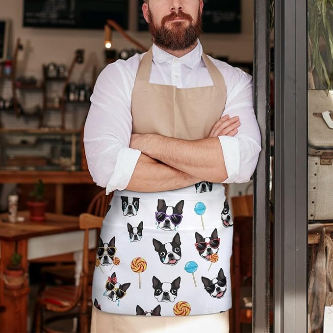 Unisex Half Waiter Waist Short Apron Waterproof Chef Works Waitress Aprons