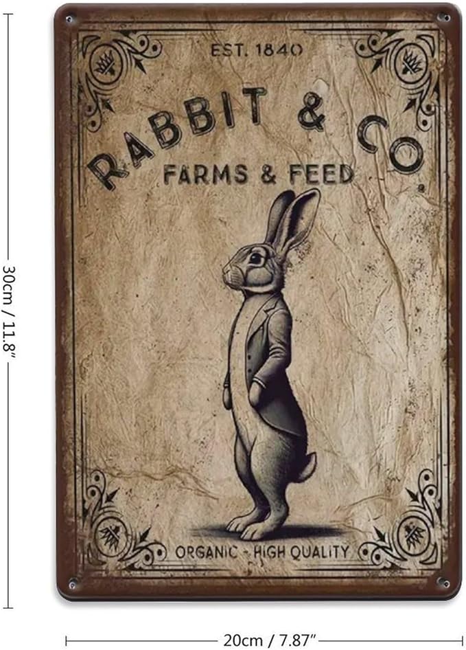 Farm & Feed Tin Sign Vintage Metal Sign Indoor/Outdoor Wall Decor Metal Poster 8x12 Inch