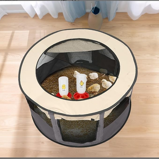 Chicken Brooder Box for Chick Starter Kit - 2026 Upgrade XL (Extra Large) Double Door Chick Brooder Pen//Holds Up to 20 Baby Chicks, Ducklings, Quail(Blue-Gray)