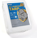 GUARD SHIELD White Tarps Heavy Duty Plus+ Waterproof 10x20 Feet, 12mil Large Tarp with Reinforced Grommets, Outdoor Cover for Roof, Car, Boat, Truck and Ground Pool