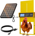 Okkobi Automatic Chicken Coop Door Solar Powered - LCD Display - Chicken Coop Door with Remote Control, Light Sensor & Timer - Security & Peace of Mind: Anti-Pinch Function - 5-Year Protection