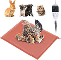 Large Chicken Heating Pad Chick Brooder Small Animal Pet Heating Pad Waterproof Heated Pet Mat Adjustable Temperature & Timer, Chicken Heater (15.7 x 23.6in)