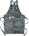 Jeanerlor Cotton Work Apron with Pockets for Women and Men Cross Straps & Adjustable S to XXXL 2 Size