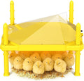 Chick Brooder Heating Plate, 14"x11"Adjustable Temperature & Height Heating Plate for Chicken with Anti-Roost Cone, Easy-Clean Poultry Coop Heater for Up to 18-22 Chicks (Yellow)