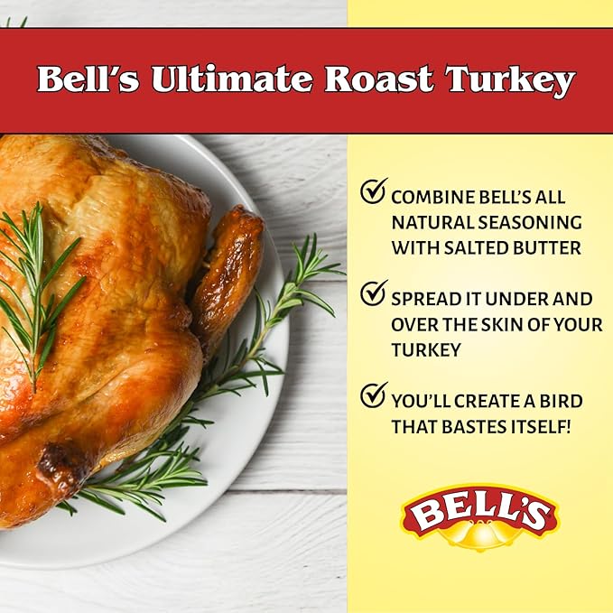 Bell's All Natural Seasoning 1oz Box, Classic Salt-Free Poultry Blend, Gluten-Free, Kosher & Non-GMO
