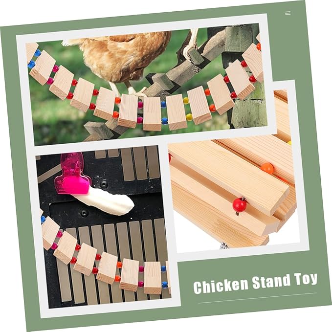 BESPORTBLE Chicken Swing Ladder Toy Roosting Ladder for Hens Coop Swing for Chicks Chicken Perch Toy