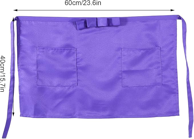 Ymiko Apron, Half Length Aprons With Pockets for Kitchen or Serving