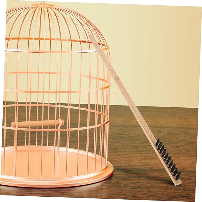 2pcs Bird Cage Cleaning Kit Steel Brush Set Bird Droppings Cleaner Cage Cleaning Brush Set Chicken Coop Accessory