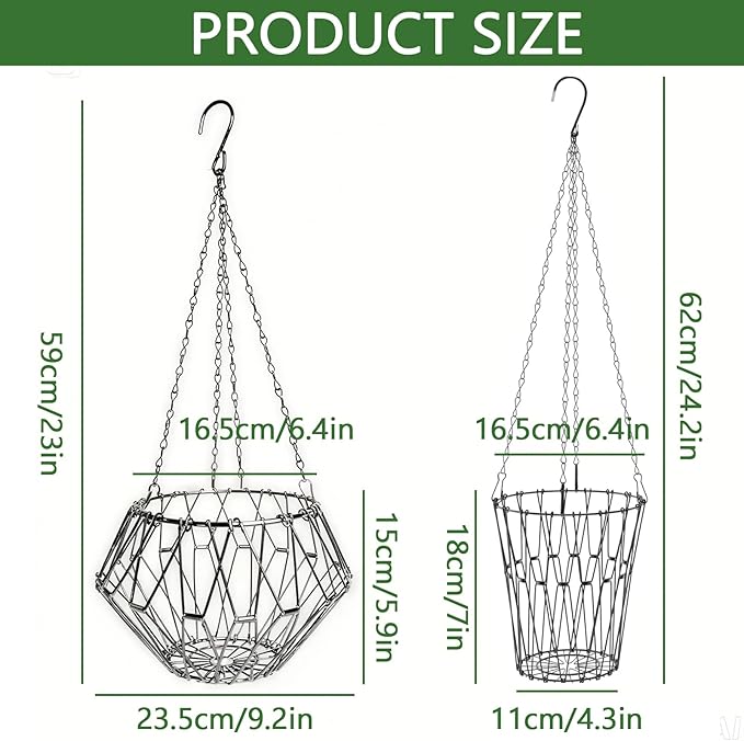 Hanging Chicken Feeder, Foldable Poultry Feeder Basket for Chicken Duck Coop, 1 Pcs