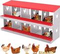 Chicken Nesting Boxes for Hens - 6&8&10 Compartments Roll Away Chicken Laying Boxes with Sturdy Metal Legs & Protective Lid Cover, Durable Galvanized Steel Construction, Easy Clean Design
