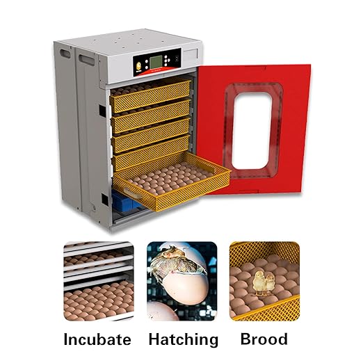 Poultry Breeding Incubator, Automatic Digital Egg Incubator with Temperature Control, 400 Eggs Capacity, 360° Roller Flipping, for Hatching Chicken Duck Goose Quail Birds (400 Pieces)