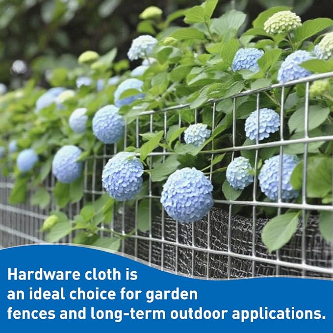 Hardware Cloth,Chicken Wire Fence,1/2 inch 15.7in x 10ft Galvanized Welded Cage Wire for Bird Wire Gopher Wire Rabbit Wire Snake Fence Poultry Netting Cage Screen