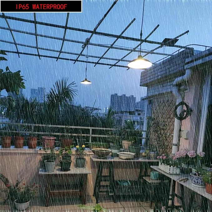 Solar Pendant Lights Upgraded Double Bulb Lights IP65 Waterproof Dusk to Dawn Auto Lamp with Remote Controller for Outdoor Shed Barn Chicken Coop Bullpen Pig Pen Stables Tents etc(Dual Lamp)