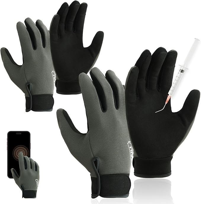 TAILI Level 2 Needlestick, Level 5 Puncture Resistant Work Gloves, Breathable and Touchscreen