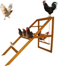 Chicken Perches for Coop with Swing: Roosting Bars for Coop Accessories - Chicken Run Accessories Toy, Wooden Ladder for Pet, Ideal for Backyard Poultry, Farms, Easy to Assemble and Clean