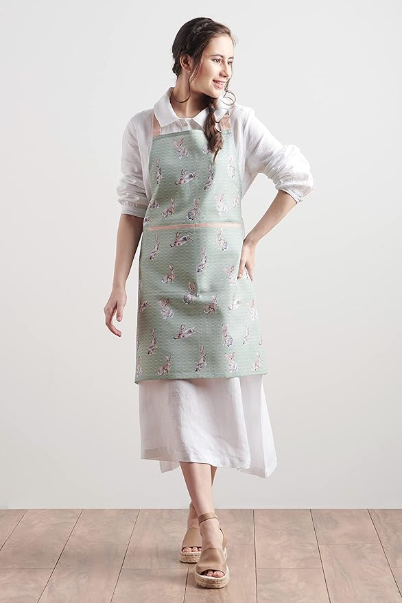 Maison d' Hermine 100% Cotton Apron for women with Pocket Kitchen Chef Apron for Men Cooking Easter Decorations