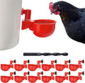 Chicken Waterer Cups | Automatic Large Chicken Water Feeder for Chicks, Turkey, Ducks, Goose, Bunny and Birds | Poultry Waterer - BPA Free & Leak Proof Design (12 Pack)