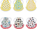 6pcs Hen Saddle Apron Waterproof Chicken Saddle Hen Apron with Elastic Chicken Jacket Straps Poultry Protector Wing Back Protector Print Feather Protective Jacket(A)